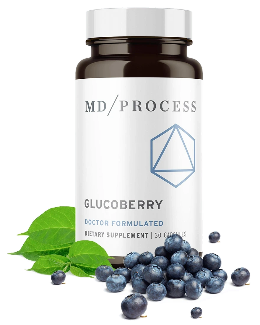 GlucoBerry bottle with maqui berries